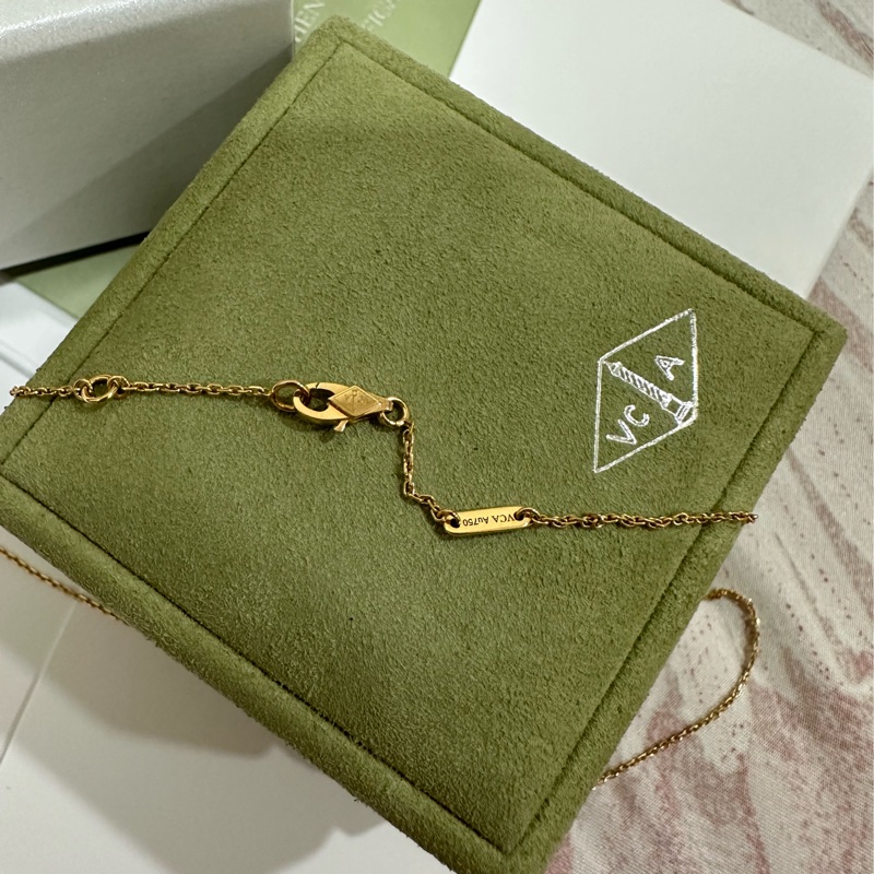 VCA 18K玫瑰金/紅玉髓項鏈-2