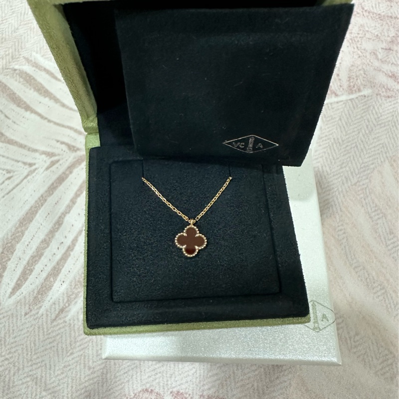 VCA 18K玫瑰金/紅玉髓項鏈-5