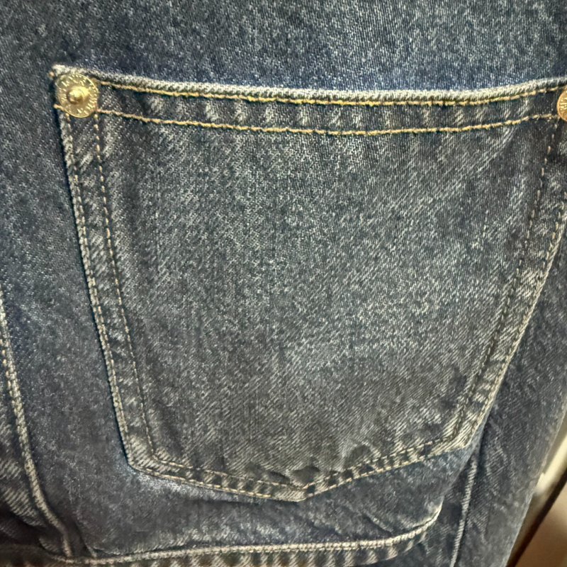 LV logo刺繡 牛仔外套 圓領 航海風格 尺碼34-3