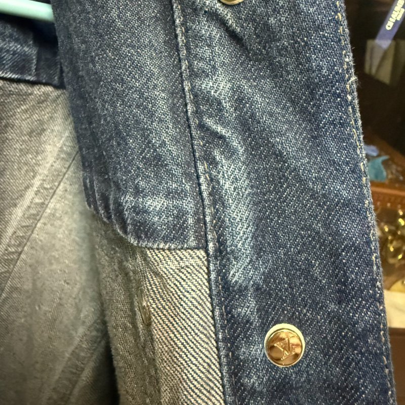 LV logo刺繡 牛仔外套 圓領 航海風格 尺碼34-6