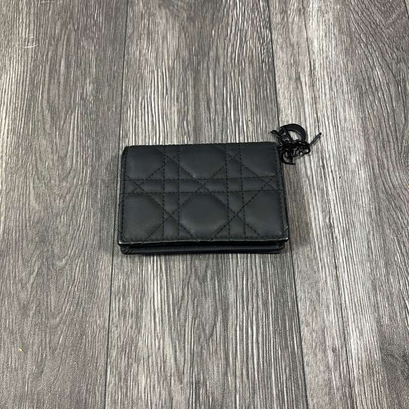 Dior 羊皮格紋 卡夾摺疊錢包-1