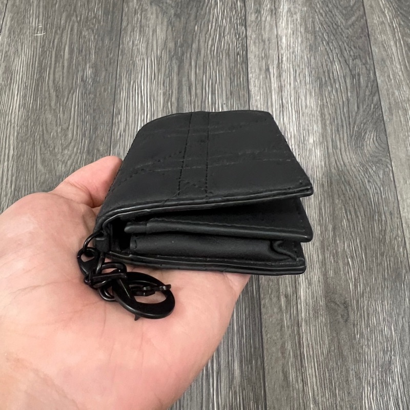 Dior 羊皮格紋 卡夾摺疊錢包-4