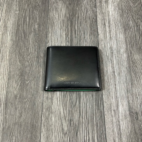 巴黎世家 黑綠 短夾 摺疊錢包