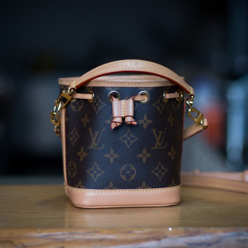 🍓Louis Vuitton路易威登老花Nano neo mini 小水桶單肩斜挎包-0