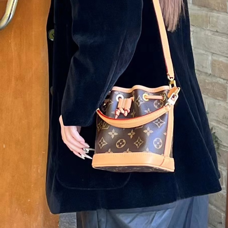 🍓Louis Vuitton路易威登老花Nano neo mini 小水桶單肩斜挎包-9