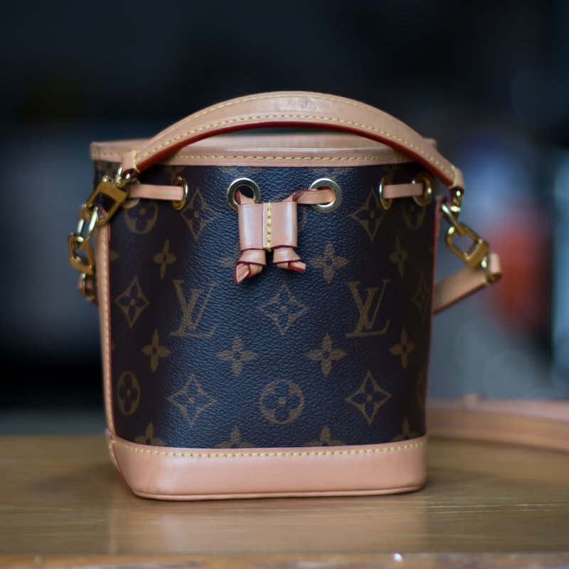 🍓Louis Vuitton路易威登老花Nano neo mini 小水桶單肩斜挎包-10