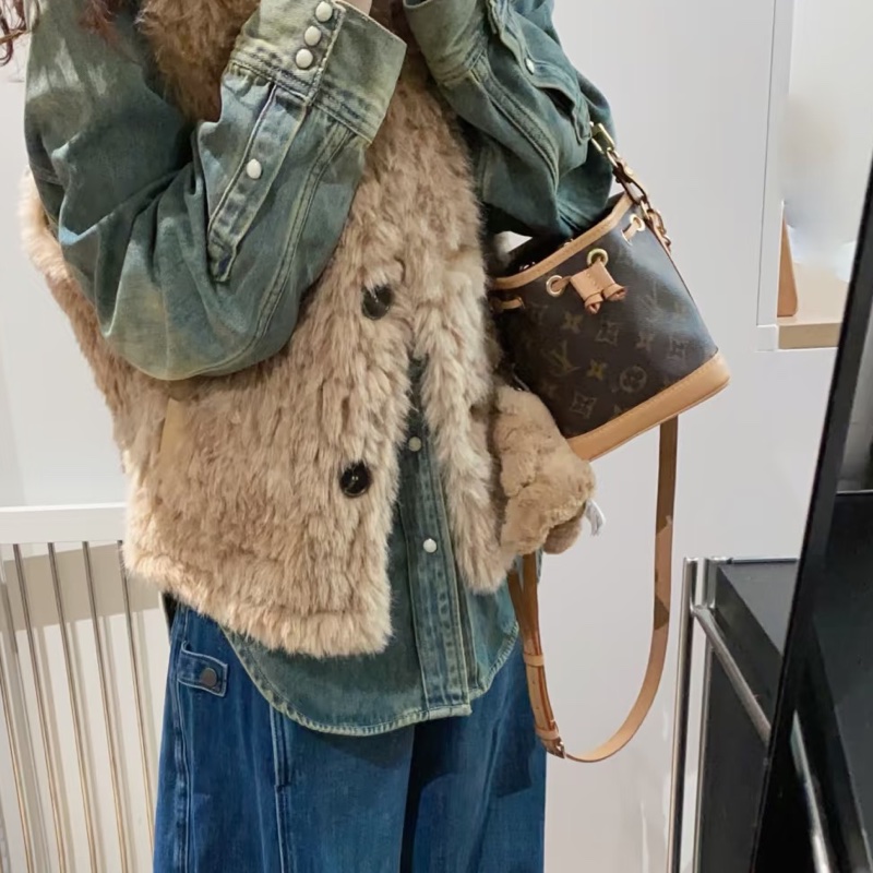 🍓Louis Vuitton路易威登老花Nano neo mini 小水桶單肩斜挎包-32