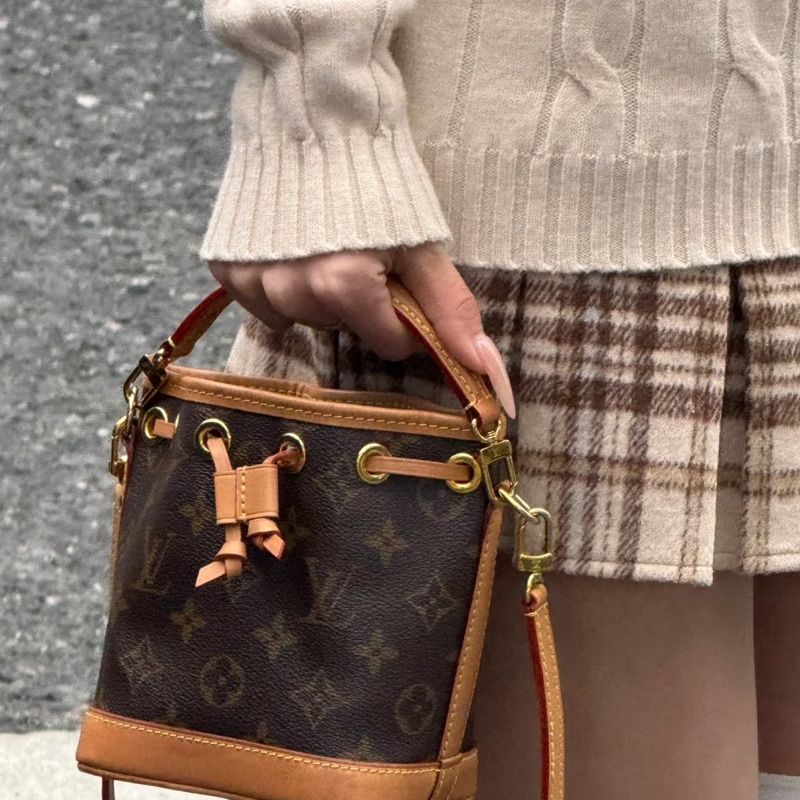 🍓Louis Vuitton路易威登老花Nano neo mini 小水桶單肩斜挎包-37