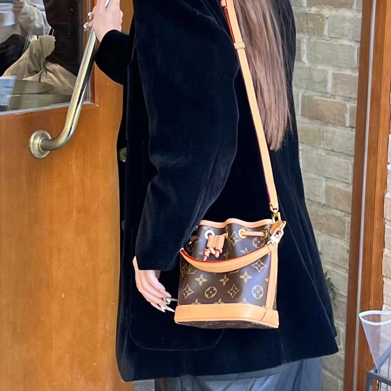 🍓Louis Vuitton路易威登老花Nano neo mini 小水桶單肩斜挎包-46