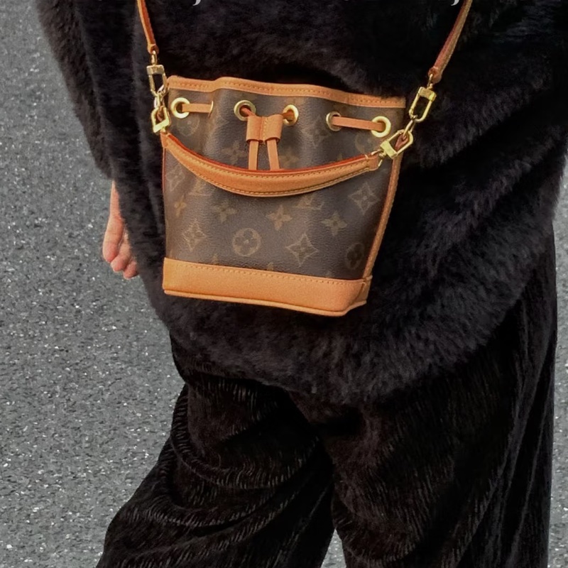 🍓Louis Vuitton路易威登老花Nano neo mini 小水桶單肩斜挎包-48