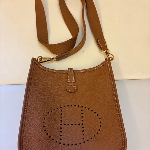 Hermes mini Evelyn 金棕色