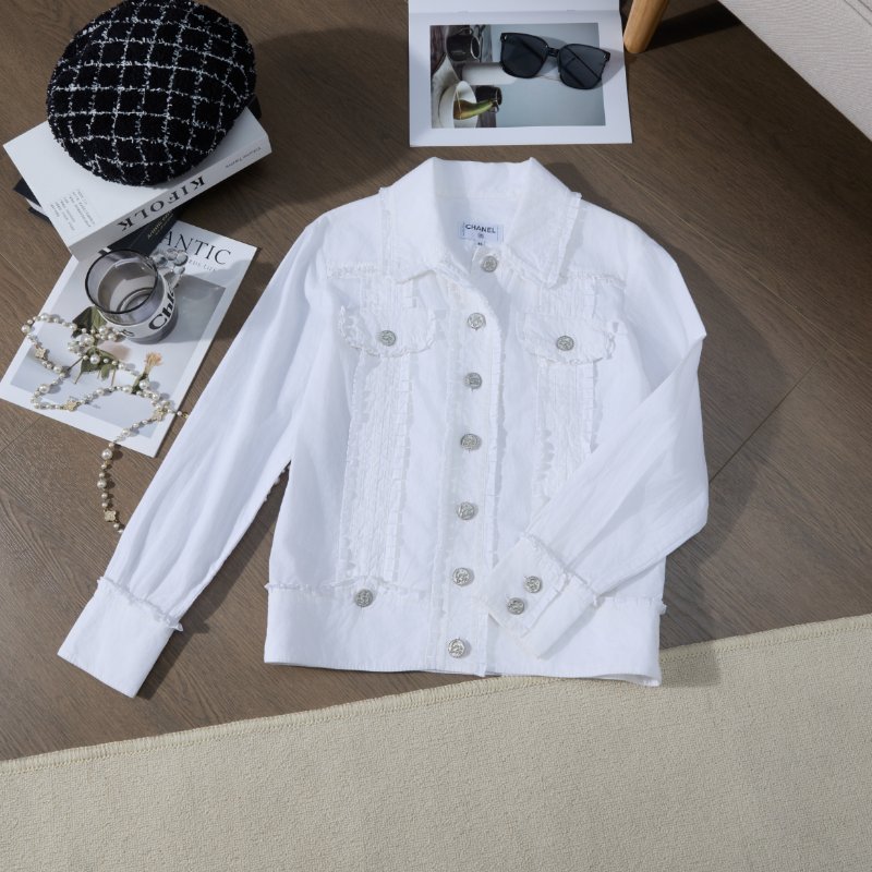 ❤️CHANEL 古巴系列 白色襯衫款外套 Coco Cuba鈕扣-5
