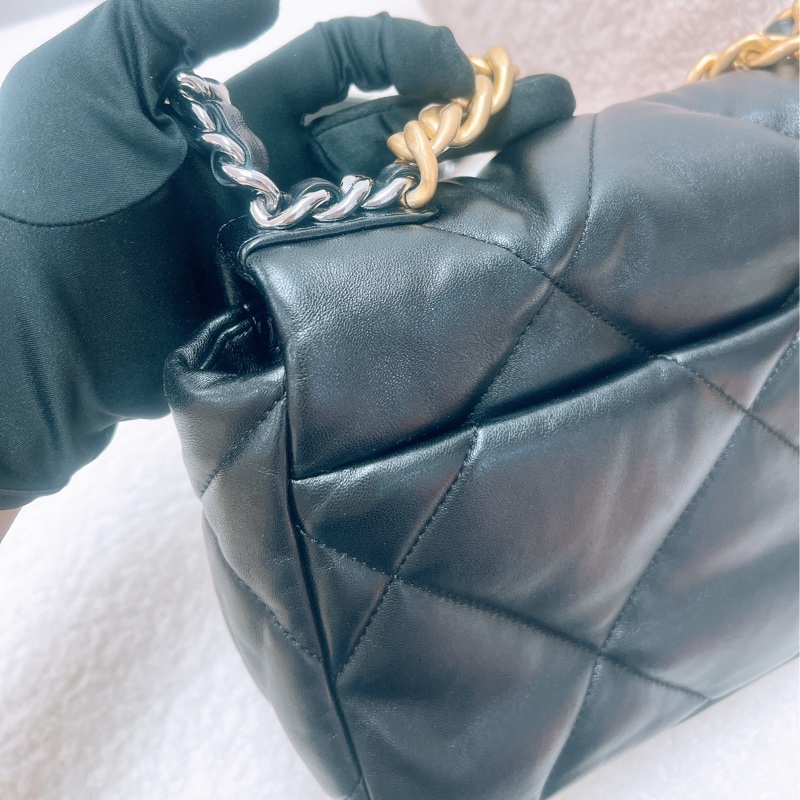 Chanel 19 黑色小號翻蓋包26cm-9