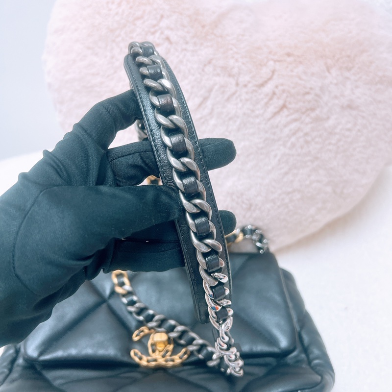 Chanel 19 黑色小號翻蓋包26cm-12