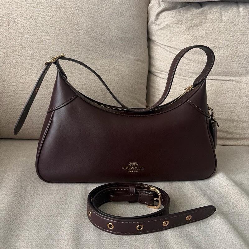 COACH ELLA小號肩背包-IM/濃咖啡色(CDV35)-0
