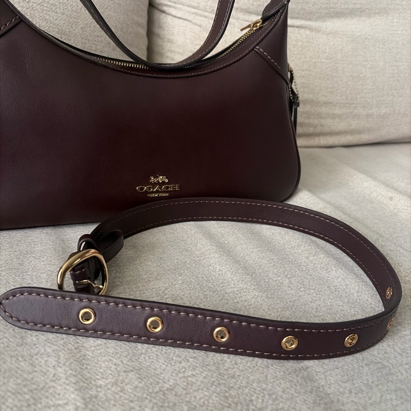 COACH ELLA小號肩背包-IM/濃咖啡色(CDV35)-13