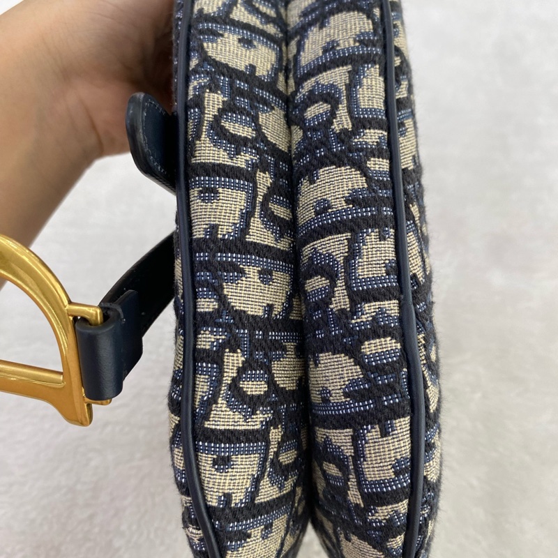 迪奧/Dior saddle經典老花刺繡帆布馬鞍包,22年,尺寸19×15×6cm-3