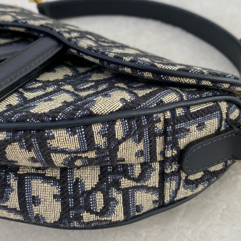 迪奧/Dior saddle經典老花刺繡帆布馬鞍包,22年,尺寸19×15×6cm-4