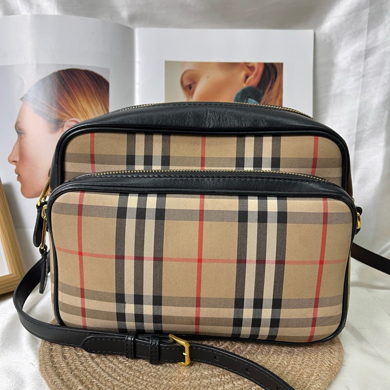Burberry 經典格紋雙層相機包 尺寸23.5x18x10-2