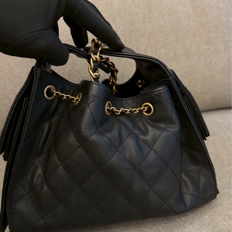 香奈兒25bag小號黑金-2