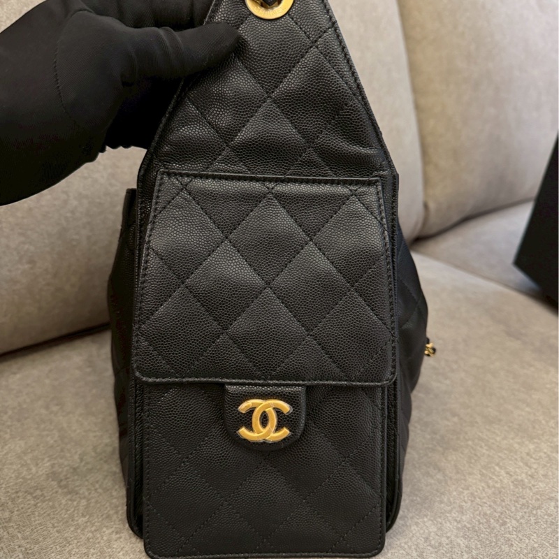 香奈兒25bag小號黑金-3