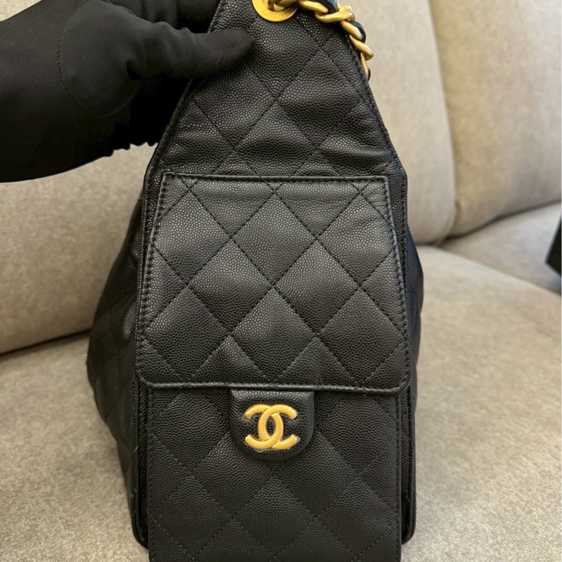 香奈兒25bag小號黑金-4