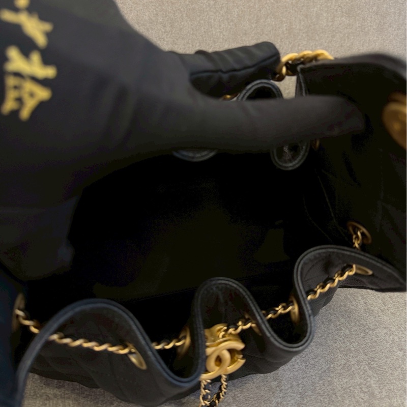 香奈兒25bag小號黑金-6