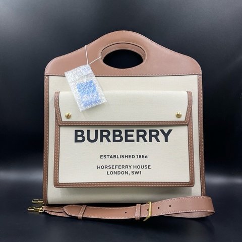 Burberry帆布郵差中號斜挎包 底長37cm  🈚附件