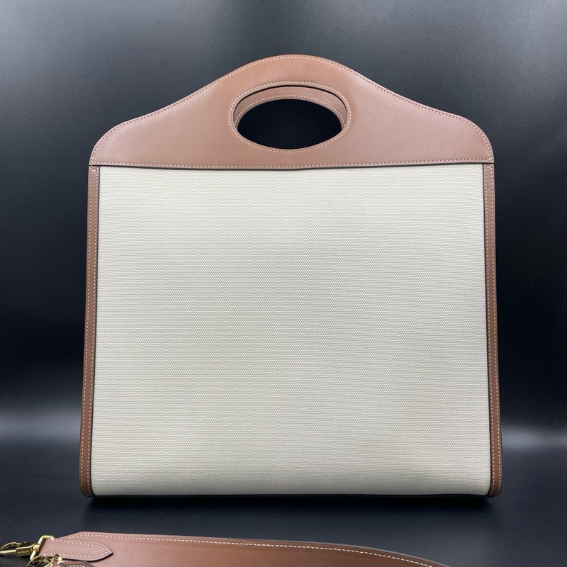 Burberry帆布郵差中號斜挎包 底長37cm  🈚附件-2