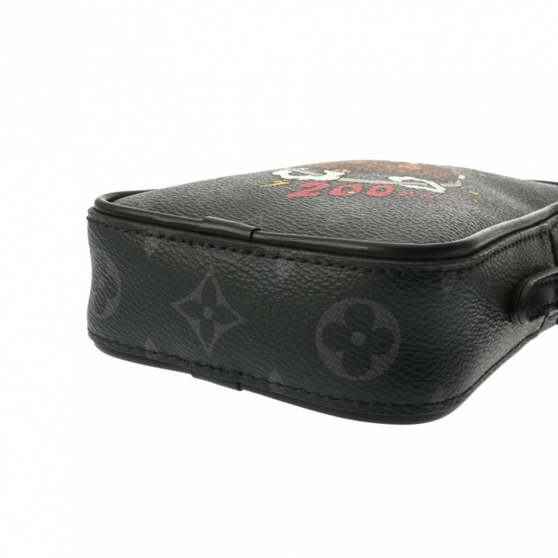 路易威登 (LOUIS VUITTON) Monogram Eclipse Danube PPM Trunk Print 黑色 M45928 男士帆布肩背包 A 級二手 Ginzo-5