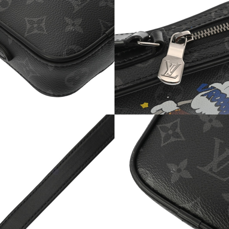 路易威登 (LOUIS VUITTON) Monogram Eclipse Danube PPM Trunk Print 黑色 M45928 男士帆布肩背包 A 級二手 Ginzo-9