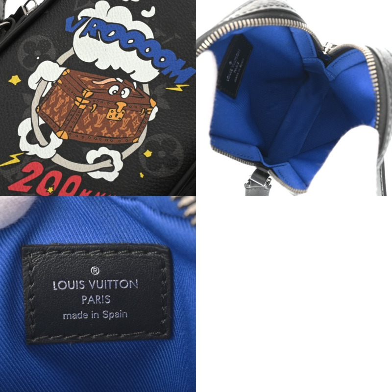 路易威登 (LOUIS VUITTON) Monogram Eclipse Danube PPM Trunk Print 黑色 M45928 男士帆布肩背包 A 級二手 Ginzo-10