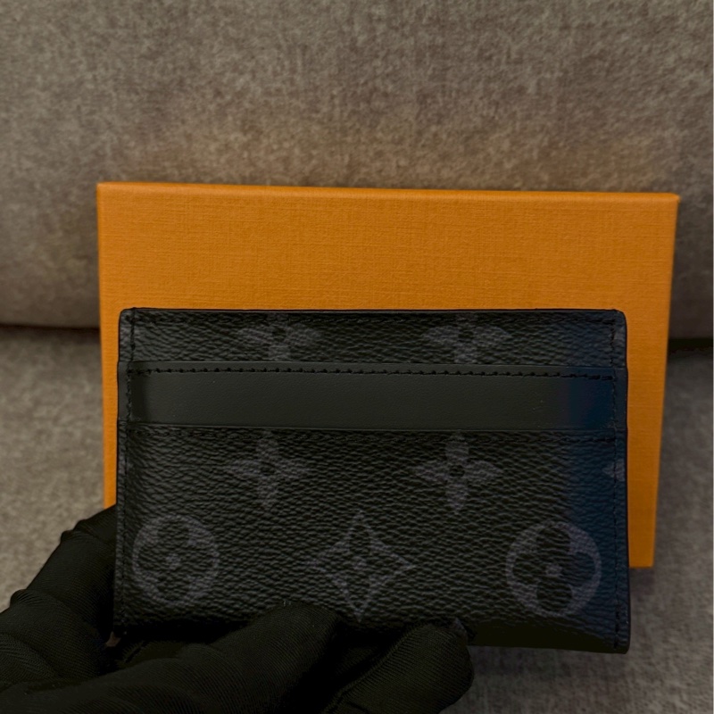 LV黑老花雙面卡夾-2