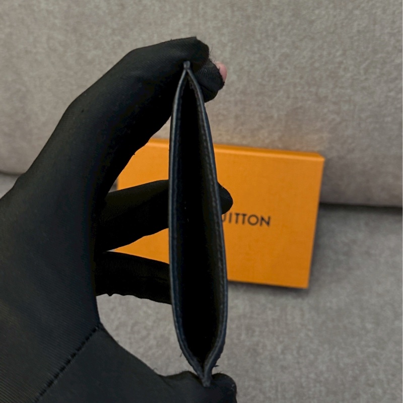 LV黑老花雙面卡夾-3