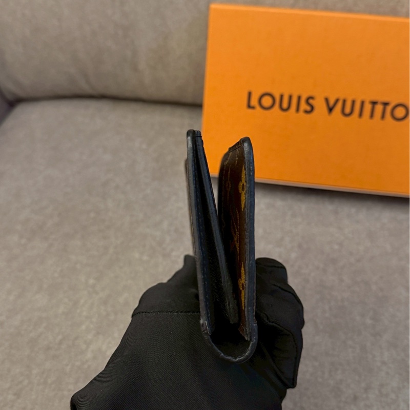 LV雙色老花拼接長夾-7