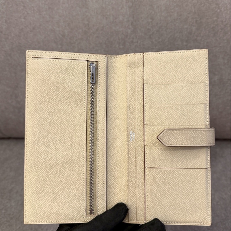 愛馬仕Bearn H釦長夾-1