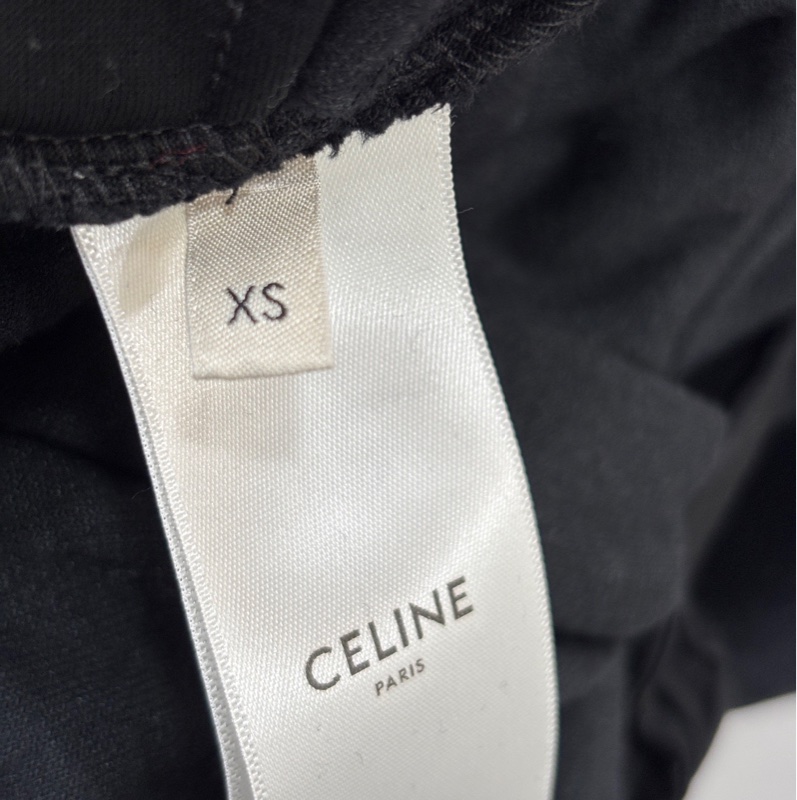 Celine思琳凱旋門黑色絲絨長褲，XS碼-3
