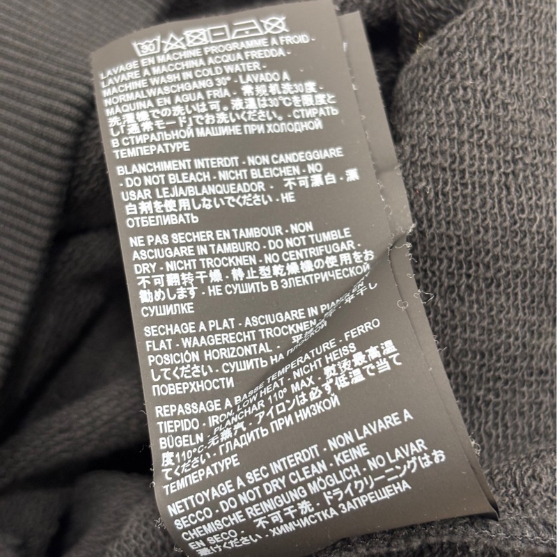 YSL /Saint Laurent聖羅蘭閃粉Logo水洗帽衫衛衣 S碼-4