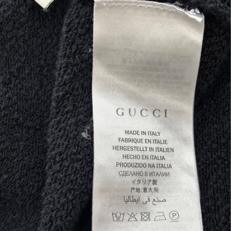 Gucci 彩虹logo連帽衛衣,黑色S碼-3