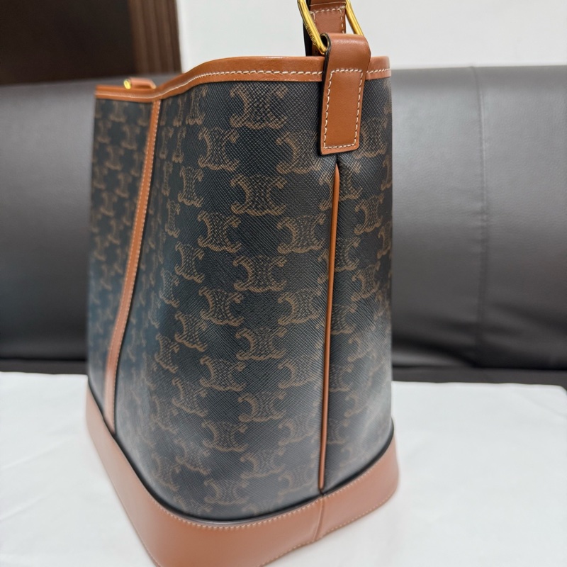 賽琳/Celine 思琳老花中號水桶包 單肩斜挎包 尺寸:33 x 27 x 17cm-2