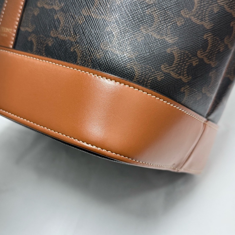 賽琳/Celine 思琳老花中號水桶包 單肩斜挎包 尺寸:33 x 27 x 17cm-7