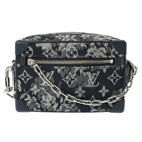 路易威登 (LOUIS VUITTON) Monogram Tapestry Soft Trunk 藍色 M80033 女士帆布 A 級二手 Ginzo