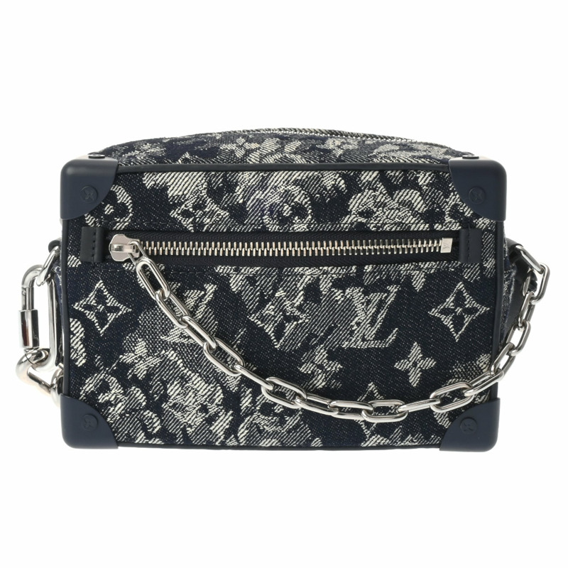 路易威登 (LOUIS VUITTON) Monogram Tapestry Soft Trunk 藍色 M80033 女士帆布 A 級二手 Ginzo-1