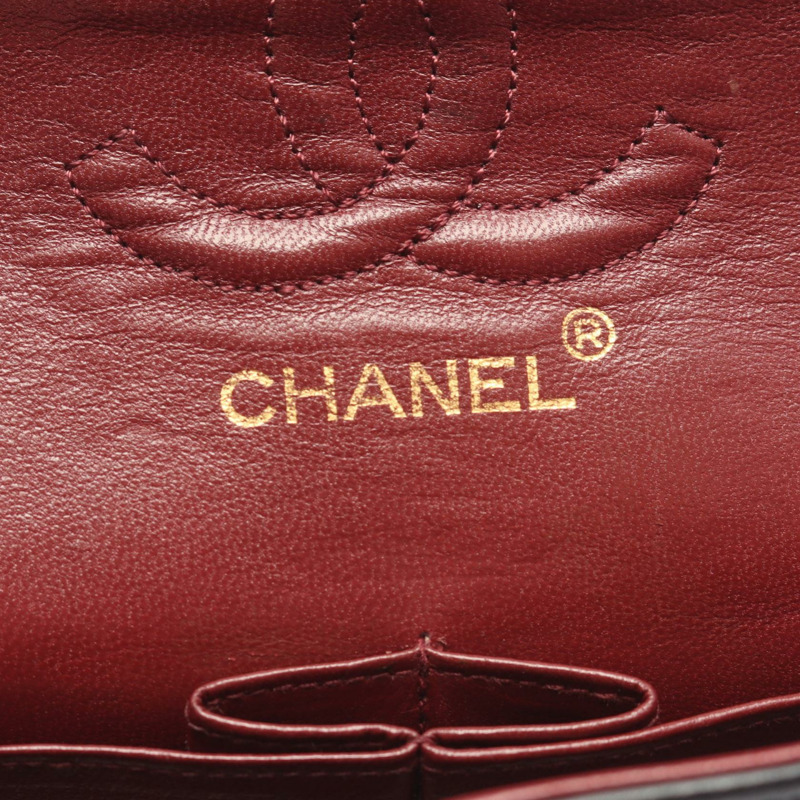 香奈兒 (CHANEL) Matelasse W 翻蓋鏈條單背包 A01113 羊皮黑色二手女士金扣-3