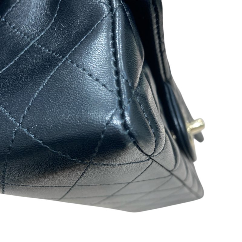 CHANEL 香奈兒 CF20 羊皮 黑色 金釦-4