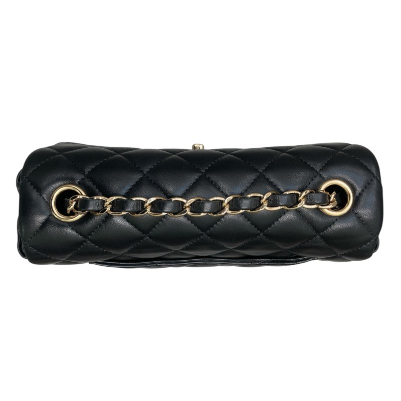 CHANEL 香奈兒 CF20 羊皮 黑色 金釦-10