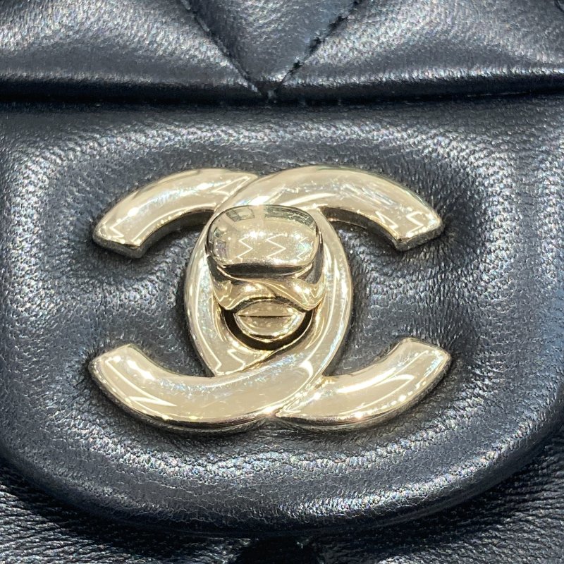 CHANEL 香奈兒 CF20 羊皮 黑色 金釦-12