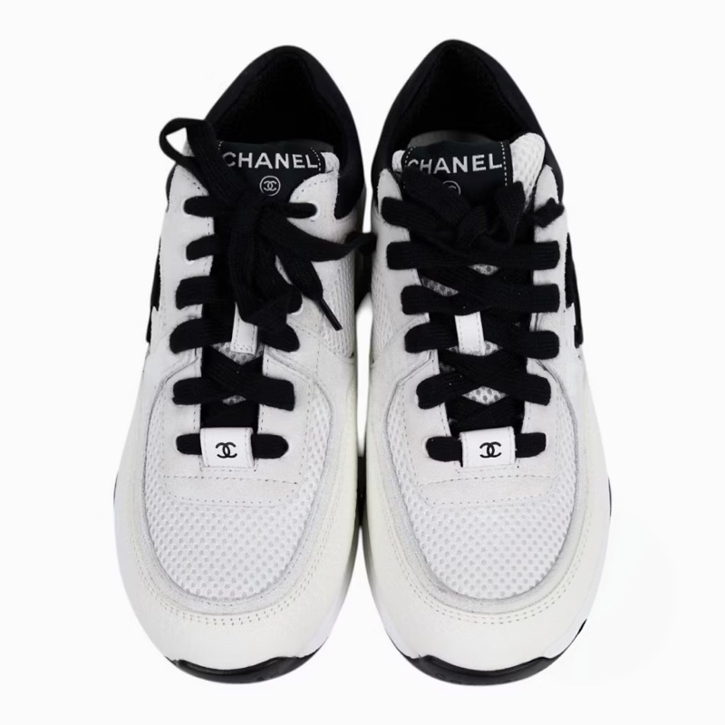 Chanel經典黑白香奈兒雙C大logo 熊貓球鞋-1
