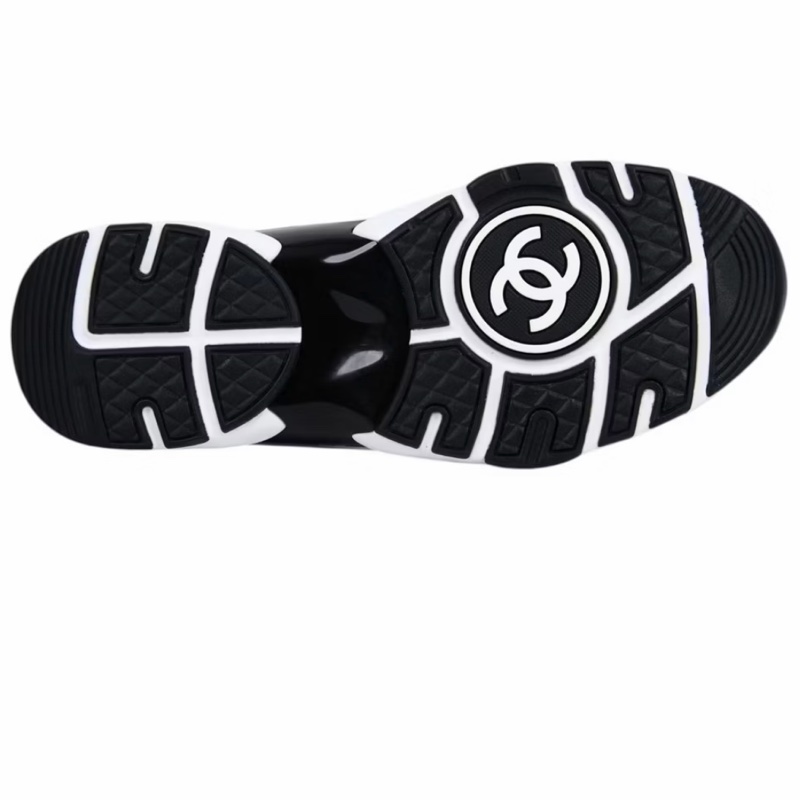 Chanel經典黑白香奈兒雙C大logo 熊貓球鞋-5