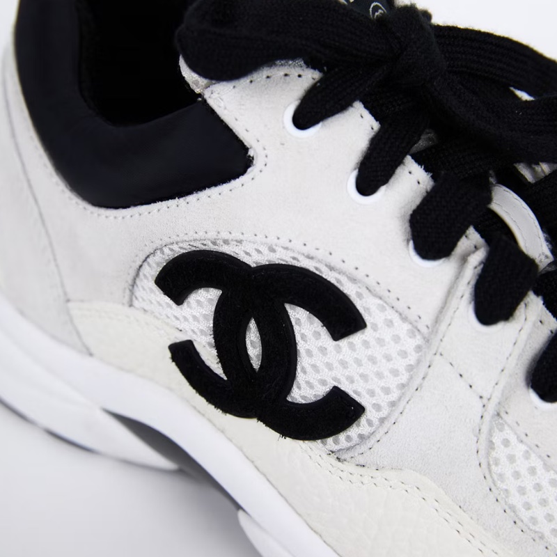 Chanel經典黑白香奈兒雙C大logo 熊貓球鞋-6